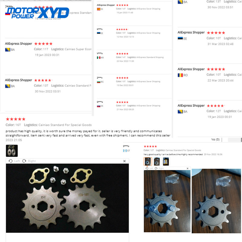 520# grandinė 20mm 10T 11T 12T 13T 14T 15T 16T 17T 18T 19T 20T 21T 22T 23T priekinė variklio žvaigždutė, skirta keturračių motociklų keturračiams