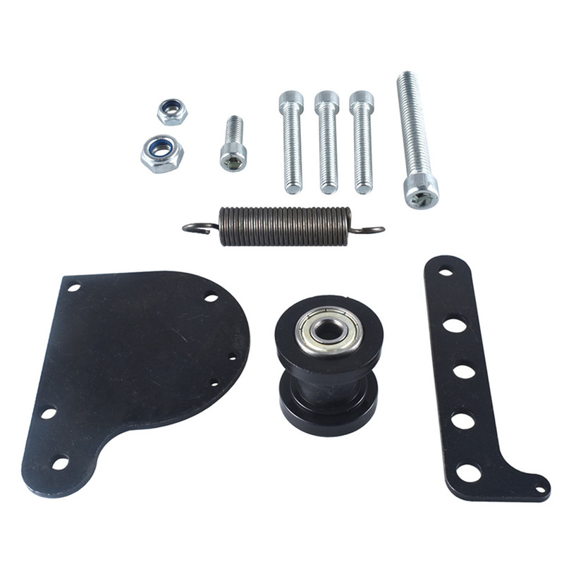 Vedruga ketipinguti sobib 49cc 66cc 80cc 2-taktilise mootoriga jalgratta hõbedase ja musta ketipinguti komplekt