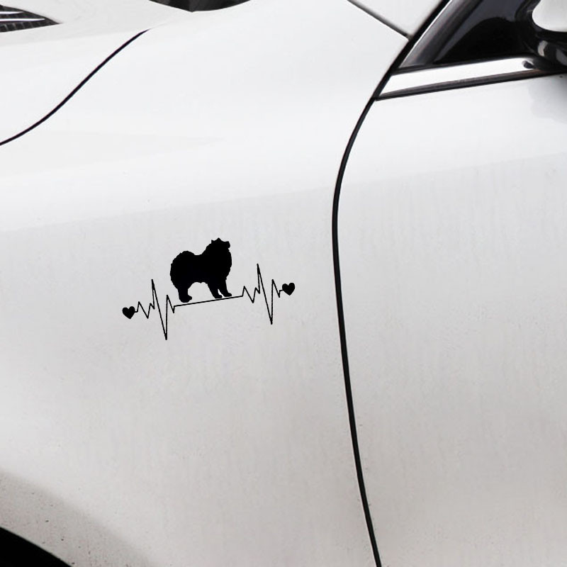 1 vnt. 15,9 cm * 8,3 CM mielas samojedų šunų gelbėjimo širdies plakimas „Lifeline“ vinilinis motociklo automobilio lipdukas „Ford“ lipdukams