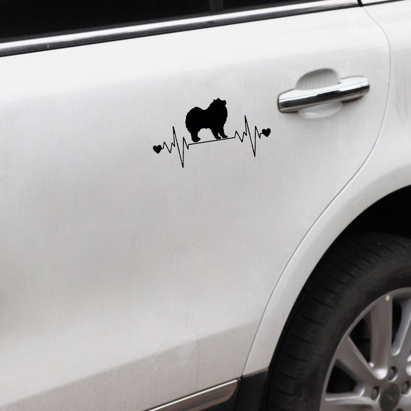 1 vnt. 15,9 cm * 8,3 CM mielas samojedų šunų gelbėjimo širdies plakimas „Lifeline“ vinilinis motociklo automobilio lipdukas „Ford“ lipdukams