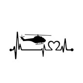 1 tk Decor Kleebised Drop Shipping EKG Whirlybird Autokleebis Dekoratiivsed tarvikud Creative Veekindel PVC 21X9CM