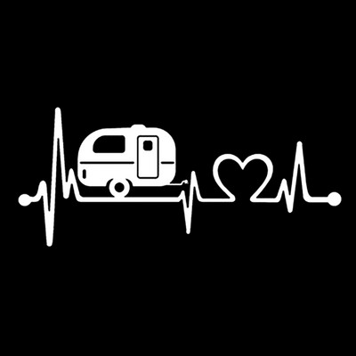 Autokleebis Haagissuvila Love Heartbeat Camper kereakna kleebised Auto stiiliga vinüülkleebised 19 cm X 8,3 cm