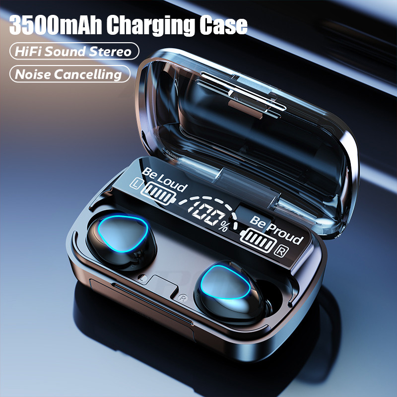 TWS Bluetooth Earphones 3500mAh Charging Box Ασύρματο ακουστικό Fone Stereo ασύρματο ακουστικό με Mic Sports αδιάβροχα ακουστικά