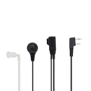 2 Pin PTT MIC Headset Covert Acoustic Tube in-ear ακουστικό για αξεσουάρ ραδιοφώνου Kenwood TYT Baofeng UV-5R BF-888S CB