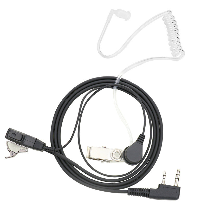2 Pin PTT MIC Headset Covert Acoustic Tube in-ear ακουστικό για αξεσουάρ ραδιοφώνου Kenwood TYT Baofeng UV-5R BF-888S CB