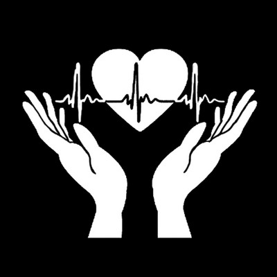 1 vnt. 15,3*12,3 CM Šauniausias širdies plakimas rankose Atkišę delnus Kardiogramos automobilio lipdukas Dekoratyvinis vinilas skirtas Infiniti lipdukas