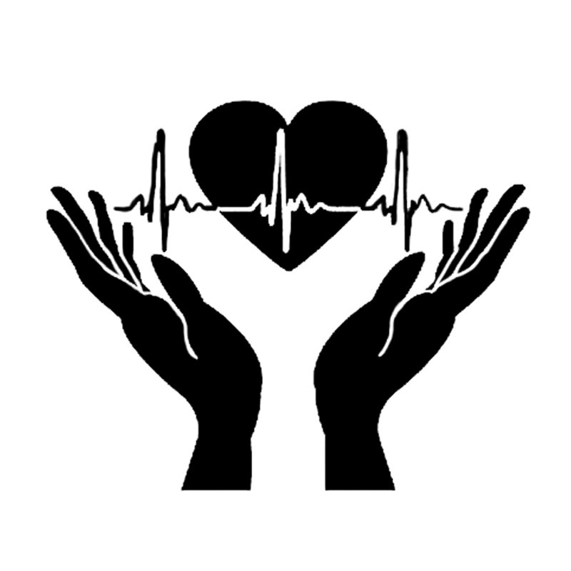 1 vnt. 15,3*12,3 CM Šauniausias širdies plakimas rankose Atkišę delnus Kardiogramos automobilio lipdukas Dekoratyvinis vinilas skirtas Infiniti lipdukas