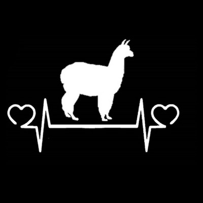 1 buc 13,6 CM * 9 CM Drăguț Alpaca Lifeline Heartbeat Vinil Motocicletă Autocolant Autocolant pentru Autocolante Audi