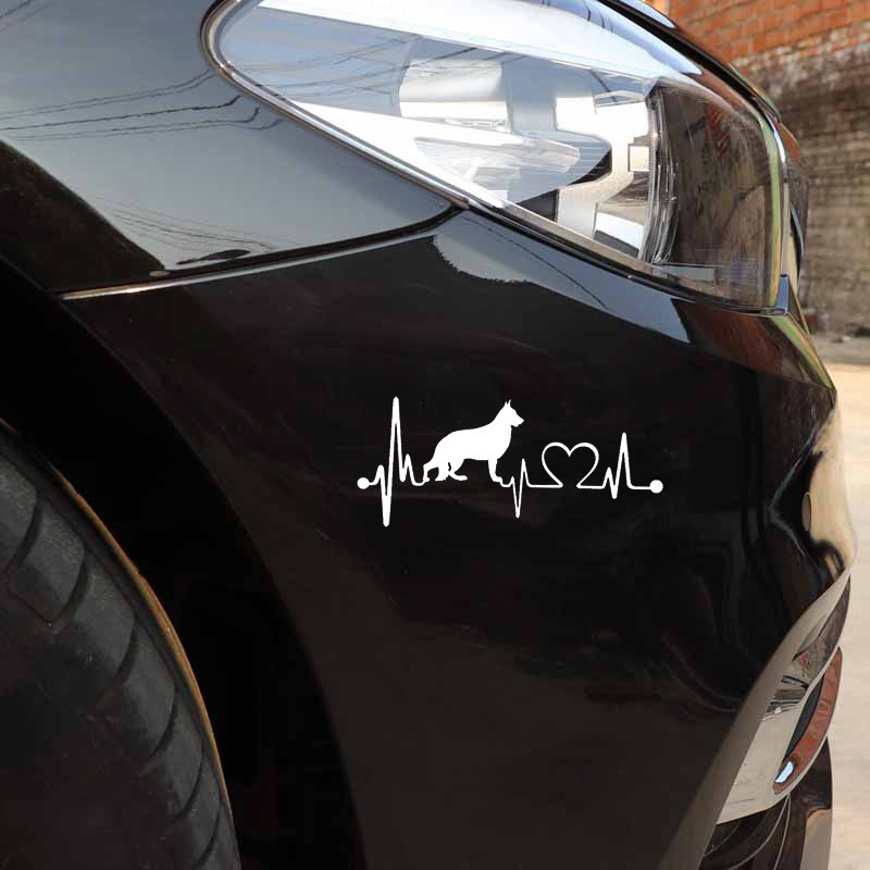 1 tk 16,3cm*7cm saksa lambakoera südamelöögiga vinüülmust/hõbedane autokleebis Mitsubishi kleebiste jaoks