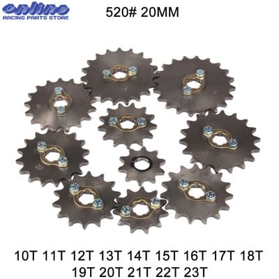 520# Chain 20mm 10T - 23T Front Engine Sprocket For Loncin Zongshen Lifan Shineray 150 200 250cc ATV Quad Dirt Bike Motorcycle