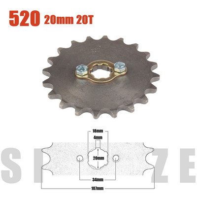 Lant 520 # 20mm 10T - 23T Pinion motor fata pentru Loncin Zongshen Lifan Shineray 150 200 250cc ATV Quad Dirt Bike motocicleta
