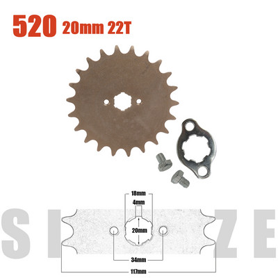 Lant 520 # 20mm 10T - 23T Pinion motor fata pentru Loncin Zongshen Lifan Shineray 150 200 250cc ATV Quad Dirt Bike motocicleta
