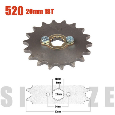 Lant 520 # 20mm 10T - 23T Pinion motor fata pentru Loncin Zongshen Lifan Shineray 150 200 250cc ATV Quad Dirt Bike motocicleta