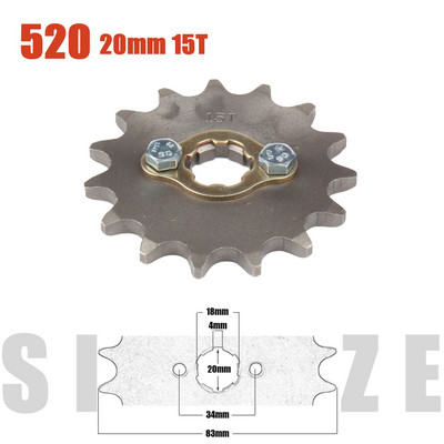 Lant 520 # 20mm 10T - 23T Pinion motor fata pentru Loncin Zongshen Lifan Shineray 150 200 250cc ATV Quad Dirt Bike motocicleta