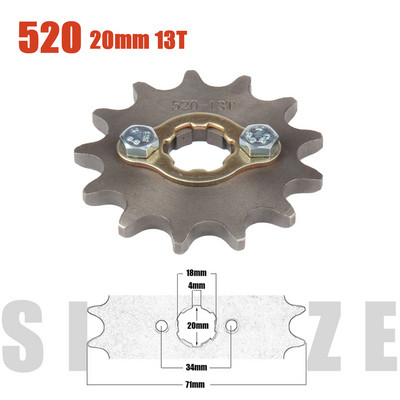 Lant 520 # 20mm 10T - 23T Pinion motor fata pentru Loncin Zongshen Lifan Shineray 150 200 250cc ATV Quad Dirt Bike motocicleta