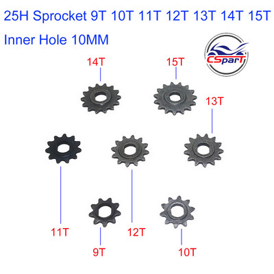 9 10 11 12 13 14 15 Tooth 9T 10T 11T 12T 13T 14T 15T 25H Oval 10MM Razor EVO IZIP Gear Sprocket 500W 800W 1000W Scooter