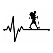 1 tk 15,5 cm* 10,4 cm Hiking Man Lifeline Heartbeat Decal vinüülmust/hõbedane Renault kleebiste jaoks