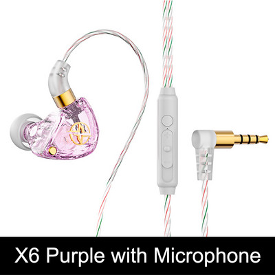 X6 3,5 mm juhtmega kõrvaklapid Bass HiFi kõrvaklapid Stereo Tüdrukutele Kingitus Muusika Kõrvaklapid Muusikpeakomplekt Mängija kõrvaklapid Xiaomi Huawei jaoks