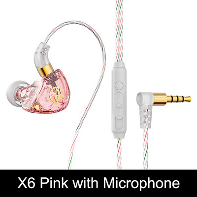 X6 3,5 mm juhtmega kõrvaklapid Bass HiFi kõrvaklapid Stereo Tüdrukutele Kingitus Muusika Kõrvaklapid Muusikpeakomplekt Mängija kõrvaklapid Xiaomi Huawei jaoks