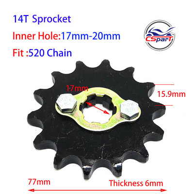 11T 12T 13T 14T 15T 16T 17T 520 530 esimootori ketiratas Honda mootorratta ATV Dirt Pit bike Buggy 150CC 200CC 250CC 300CC jaoks