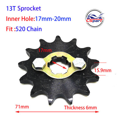 11T 12T 13T 14T 15T 16T 17T 520 530 esimootori ketiratas Honda mootorratta ATV Dirt Pit bike Buggy 150CC 200CC 250CC 300CC jaoks