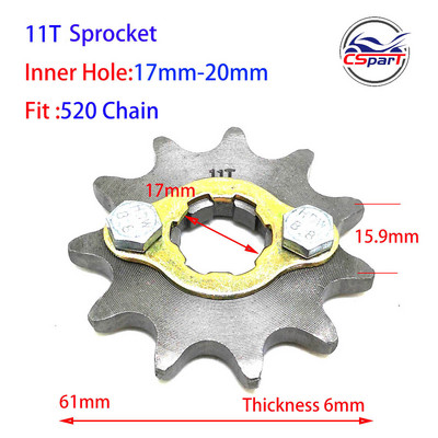 11T 12T 13T 14T 15T 16T 17T 520 530 esimootori ketiratas Honda mootorratta ATV Dirt Pit bike Buggy 150CC 200CC 250CC 300CC jaoks