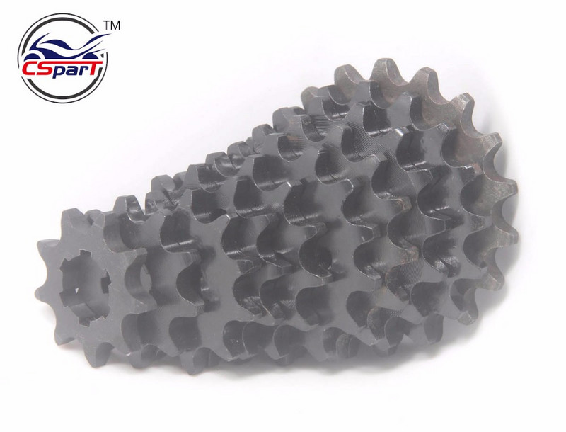 11T 12T 13T 14T 15T 16T 17T 520 530 priekinė variklio žvaigždutė, skirta Honda motociklo keturračiui "Dirt Pit Bike" Buggy 150CC 200CC 250CC 300CC