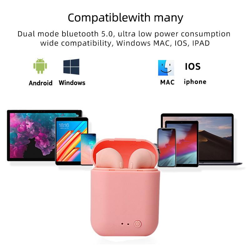 Mini Pods i7 Mini TWS za iPhone Xiaomi Huawei Bluetooth slušalice Glazbene slušalice Sport HiFi Bas slušalice Bežične slušalice