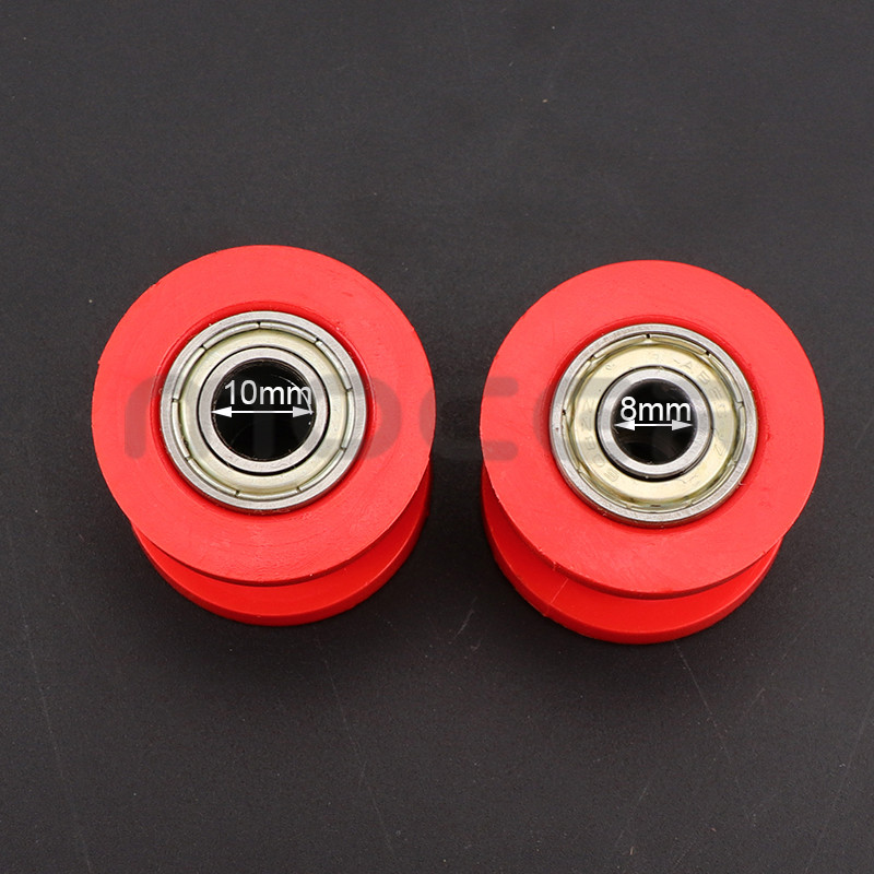 8/10 mm varančiosios grandinės ritininis skriemulys rato slankiklio įtempiklio rato kreiptuvas, skirtas enduro motociklų motokroso PIT purvo dviračiui ATV CRF CR XR