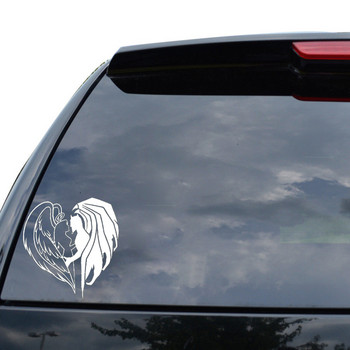 Get Together Become Heart Demon Angel Decal черен/сребрист винилов стикер за кола Silhoutte, покриващ каросерията Авточасти 14.5*15.1CM