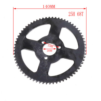 25H tagumine ketiratas 47t 55t 62t 65t 68t 70t 76t 80t 92t hambad 26/29/34/54mm 47cc 49cc 2-taktilise Mini Moto ATV Quad jaoks