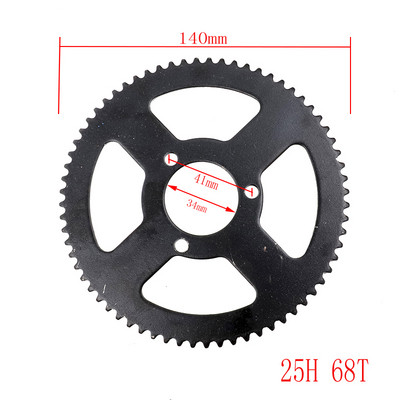 25H tagumine ketiratas 47t 55t 62t 65t 68t 70t 76t 80t 92t hambad 26/29/34/54mm 47cc 49cc 2-taktilise Mini Moto ATV Quad jaoks