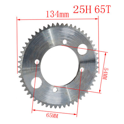 25H tagumine ketiratas 47t 55t 62t 65t 68t 70t 76t 80t 92t hambad 26/29/34/54mm 47cc 49cc 2-taktilise Mini Moto ATV Quad jaoks