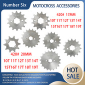 Žvaigždė 17mm 20mm 10T 11T 12T 13T 14T 15T 16T 17T 18T 19T skirta 50cc 70cc 90cc 110cc priekinis variklis Motocross 420 žvaigždutė
