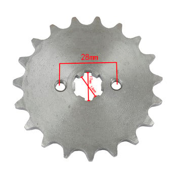 Зъбно колело 17mm 20mm 10T 11T 12T 13T 14T 15T 16T 17T 18T 19T за 50cc 70cc 90cc 110cc Преден двигател Мотокрос 420 Зъбно колело