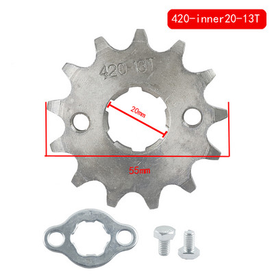 Žvaigždė 17mm 20mm 10T 11T 12T 13T 14T 15T 16T 17T 18T 19T skirta 50cc 70cc 90cc 110cc priekinis variklis Motocross 420 žvaigždutė