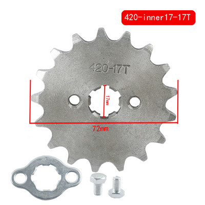 Žvaigždė 17mm 20mm 10T 11T 12T 13T 14T 15T 16T 17T 18T 19T skirta 50cc 70cc 90cc 110cc priekinis variklis Motocross 420 žvaigždutė