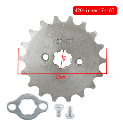 Žvaigždė 17mm 20mm 10T 11T 12T 13T 14T 15T 16T 17T 18T 19T skirta 50cc 70cc 90cc 110cc priekinis variklis Motocross 420 žvaigždutė