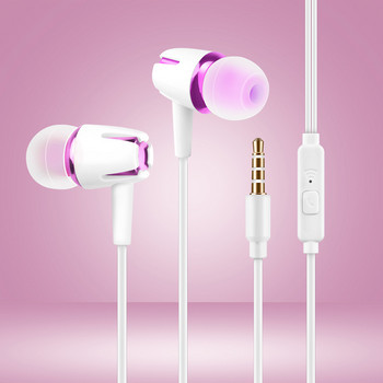Универсална 3,5 мм кабелна шумопотискаща стерео слушалка за поставяне в ухото Слушалка за телефон с микрофон за телефон с Android, компютър, музикално обаждане, аксесоари