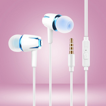 Универсална 3,5 мм кабелна шумопотискаща стерео слушалка за поставяне в ухото Слушалка за телефон с микрофон за телефон с Android, компютър, музикално обаждане, аксесоари