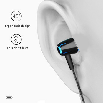 Ενσύρματα ακουστικά 3,5 χιλιοστών Ακουστικά γενικής χρήσης Στερεοφωνικά ακουστικά υπογούφερ με ακουστικά ακύρωσης θορύβου μικροφώνου Αθλητικό ακουστικό