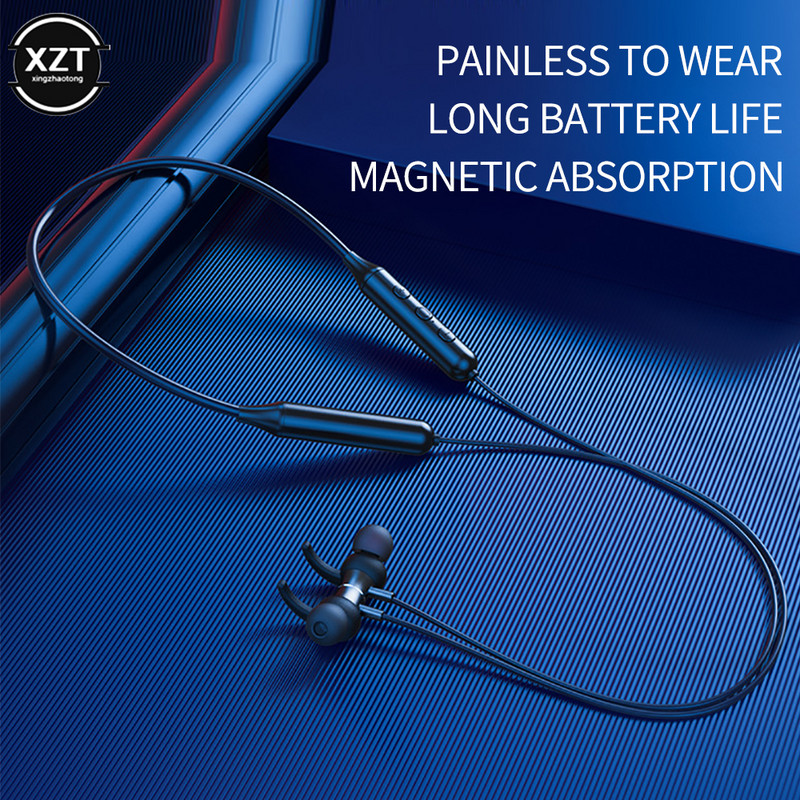 Juhtmeta Bluetooth 5.0 kõrvaklapid Magnetiline kaelarihm Spordijooks kõrvaklapid kõrvaklapid veekindel mürasummutus peakomplekt