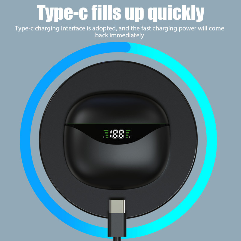 Originaalsed TWS Fone Bluetooth-kõrvaklapid juhtmevabad kõrvaklapid IOS-i jaoks Androidi LED-ekraaniga kõrvaklapid by Mic juhtmevaba Bluetooth-peakomplekt