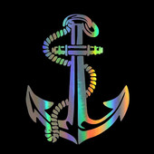 12*15 CM Autocolante pentru mașină Creativitate 3D Navă Barcă Ancoră Coarda Marinar delicat Călătorie Decal Aspect Modelare Decorare KK