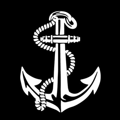 12*15 CM Autocolante pentru mașină Creativitate 3D Navă Barcă Ancoră Coarda Marinar delicat Călătorie Decal Aspect Modelare Decorare KK