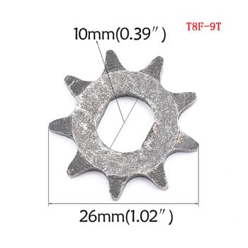 TDPRO 5бр. 25H T8F Верига 9T 11T Предно зъбно колело Част 2 Тактов двигател Подходящ за 43cc 47cc 49cc Mini Pocket Pit Bike Scooter ATV