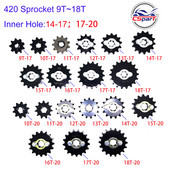9T 10T 11T 12T 13T 14T 15T 16T 17T 18T 420 17MM 20MM esimootori ketiratas Honda Dirt bike ATV Quad Mootorrattale 50CC ~ 160CC