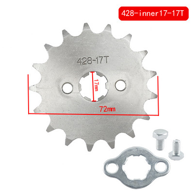 428# 17mm prednji lančanik motora 70 110 125cc 10 12 13 14 15 16 17 18 19T Pitbike Moped Skuter ATV Karting lanac Motocikl