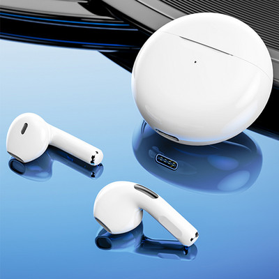 2023 Pro 6 TWS Безжични слушалки Bluetooth слушалки Слушалки със сензорно управление 9D стерео спортни слушалки Слушалки Слушалки за всички телефони