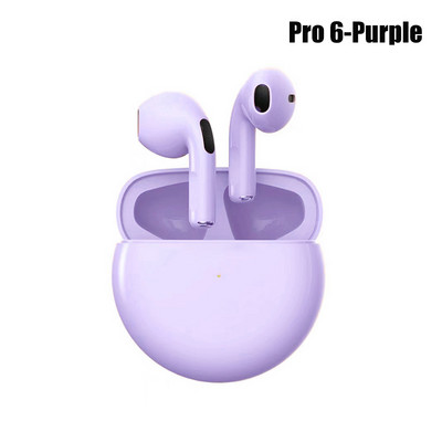 2023 Pro 6 TWS belaidės ausinės Bluetooth ausinės su jutikliniu valdymu 9D stereo sportinės ausinės ausinės visiems telefonams
